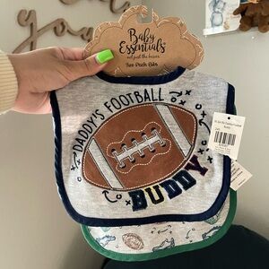Baby Essentials Football Bib Set